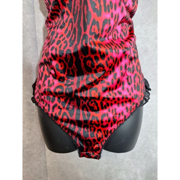 Torrid Betsy Johnson Leopard Print Satin Bodysuit Plus Sz 2x 18-20 V-Day Sexy - Picture 5 of 12